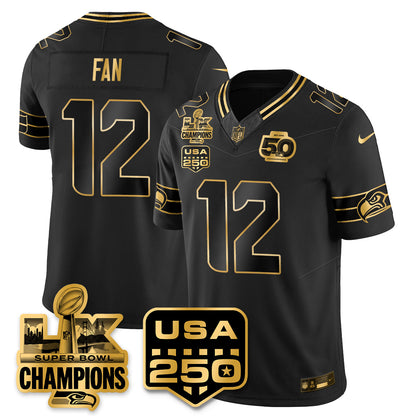 SEA Super Bowl LX Champions Jersey - All Stitched N1