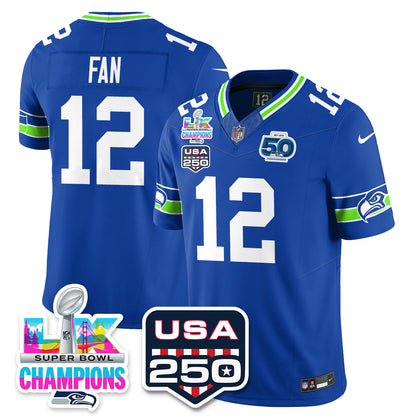 SEA Super Bowl LX Champions Jersey - All Stitched N1