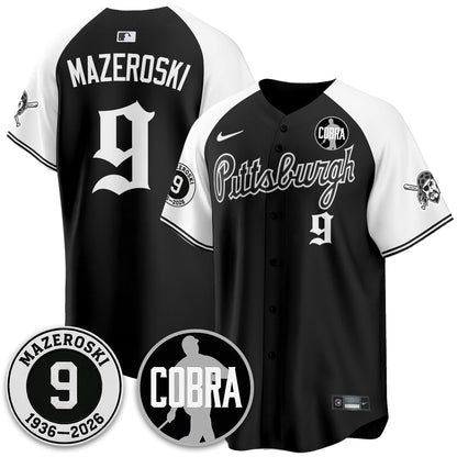 PIT Memories Vapor Limited Gothic Jersey - Bill Mazeroski Patch - All Stitched