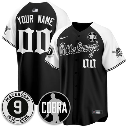 PIT Memories Vapor Limited Gothic Jersey - Bill Mazeroski Patch - All Stitched
