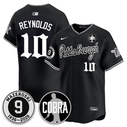 PIT Memories Vapor Limited Gothic Jersey - Bill Mazeroski Patch - All Stitched
