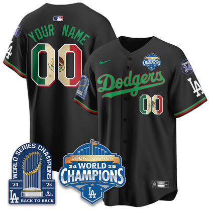 Custom LAD Mexico World Series Champions Jersey - 9x Champs - All Stitched