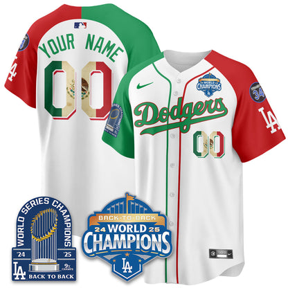 Custom LAD Mexico World Series Champions Jersey - 9x Champs - All Stitched