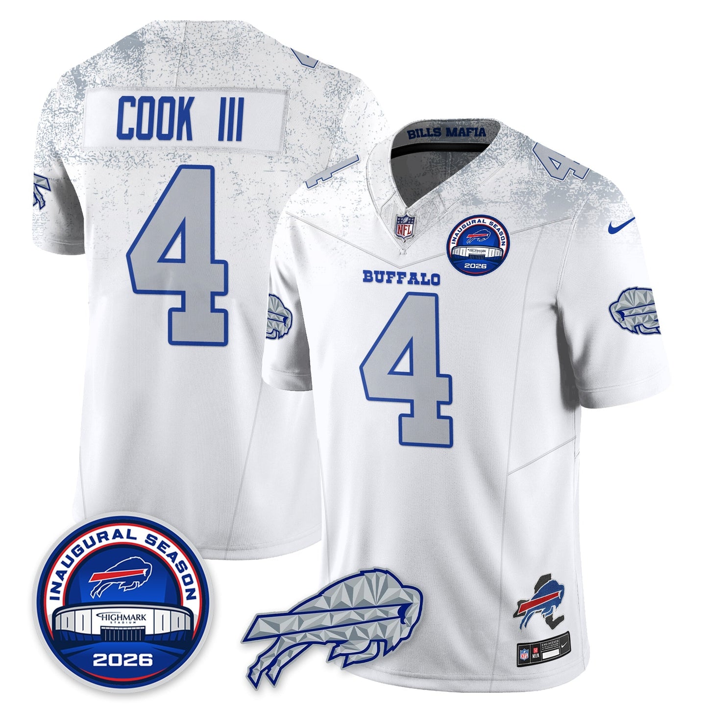 BUF 2026 Inaugural Season Patch Vapor Limited Jersey - All Stitched