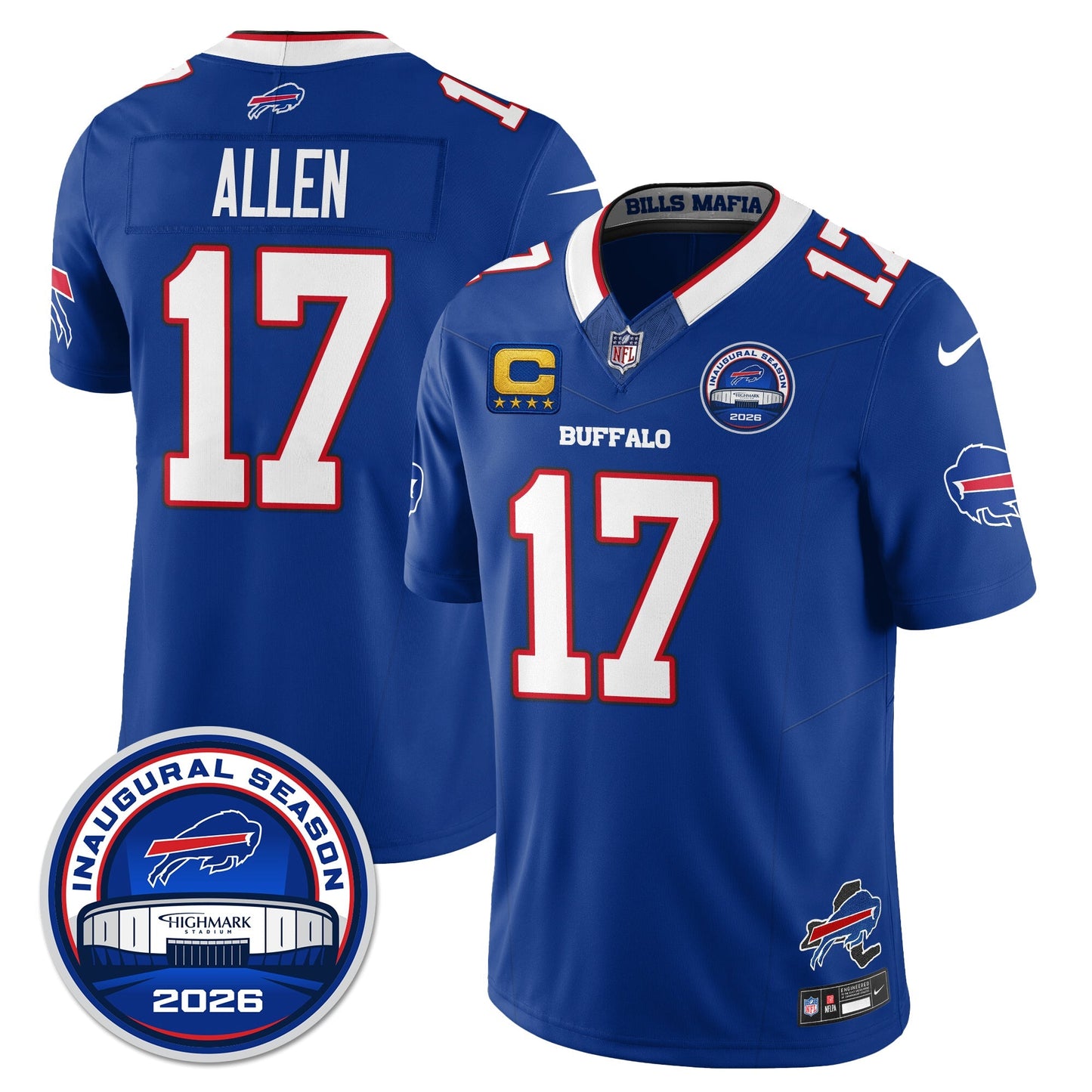 BUF 2026 Inaugural Season Patch Vapor Limited Jersey - All Stitched