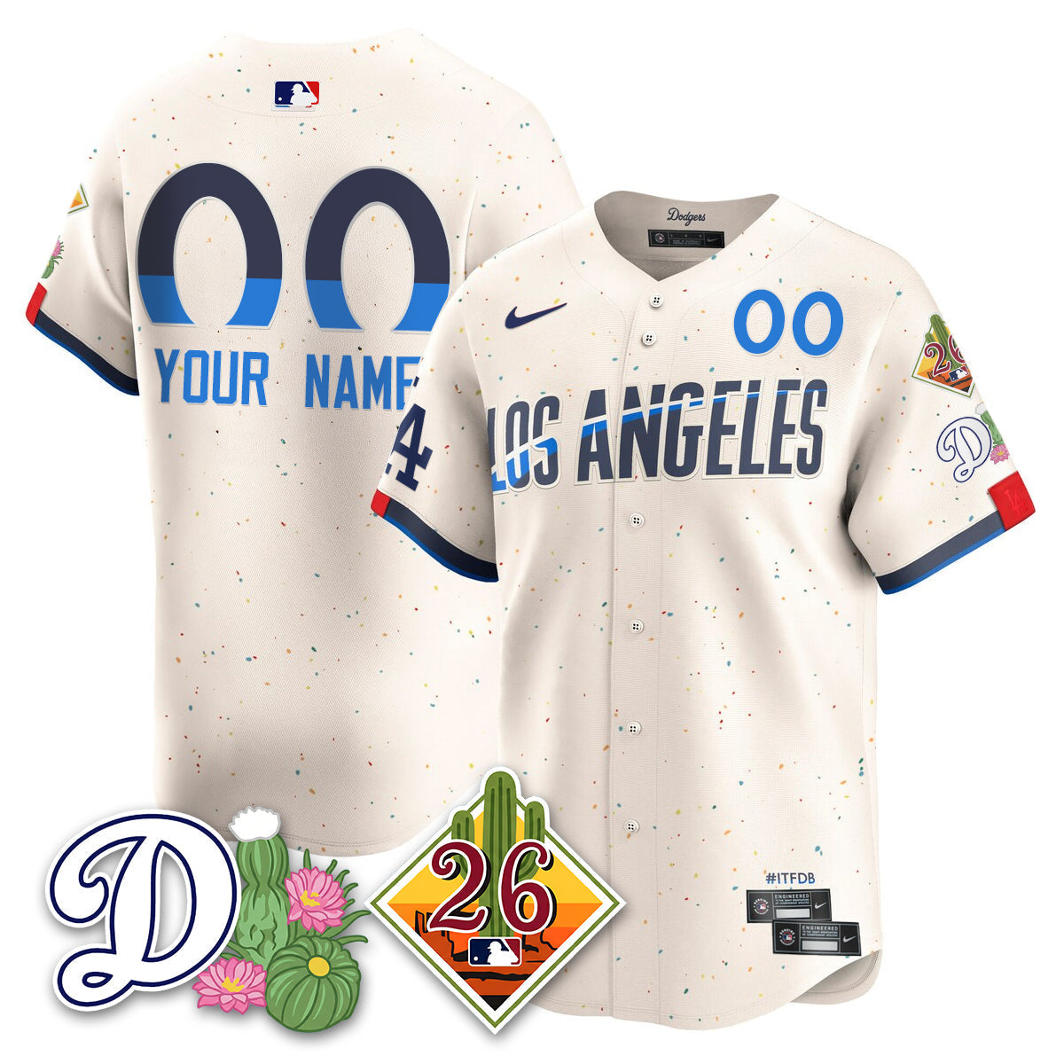 Custom LAD 2026 Spring Training Vapor Limited Jersey - All Stitched
