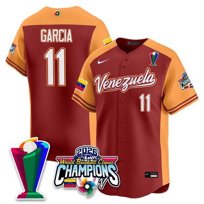 Venezuela Baseball 2026 World Baseball Classic Champions Limited Jersey V2 - All Stitched