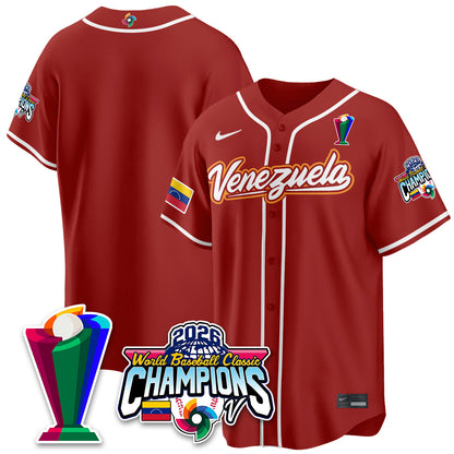 Venezuela Baseball 2026 World Baseball Classic Champions Limited Jersey V2 - All Stitched