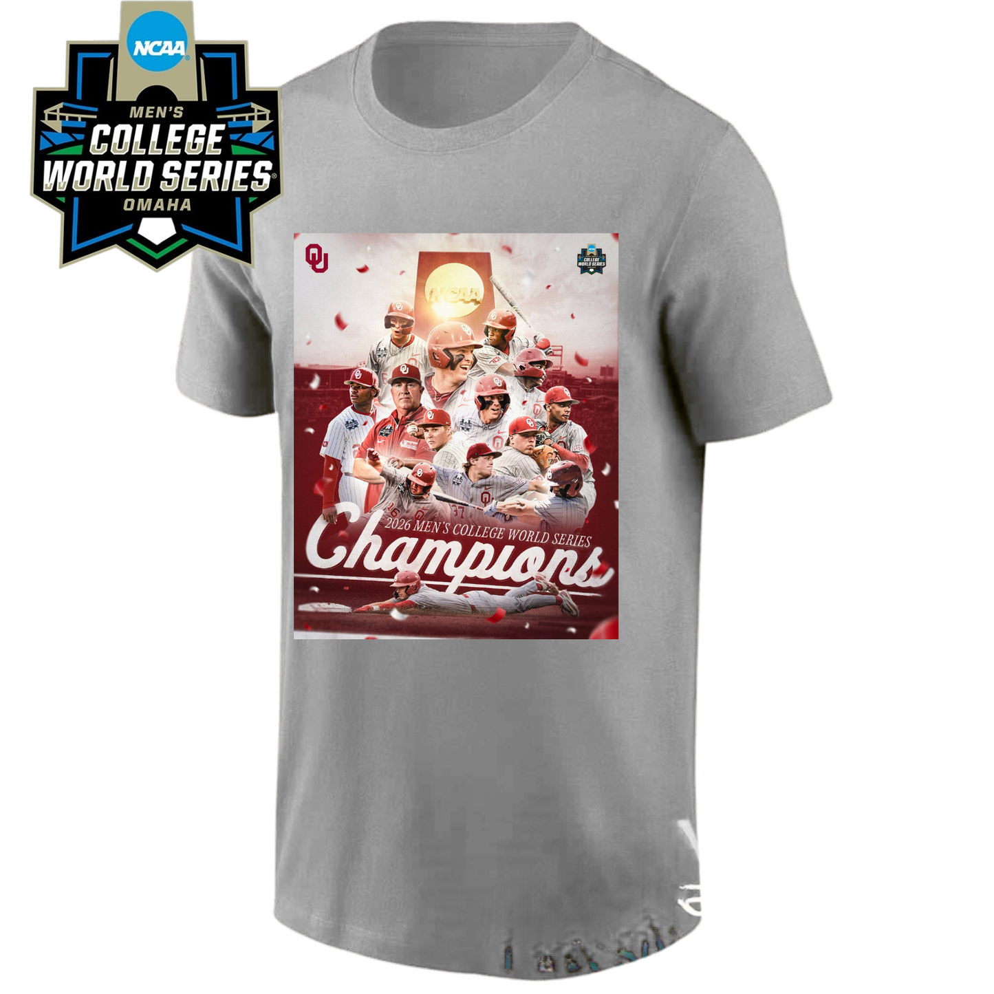 Oklahoma Sooners 2026 NCAA Men’s Baseball National Champions One Side T-Shirt V3