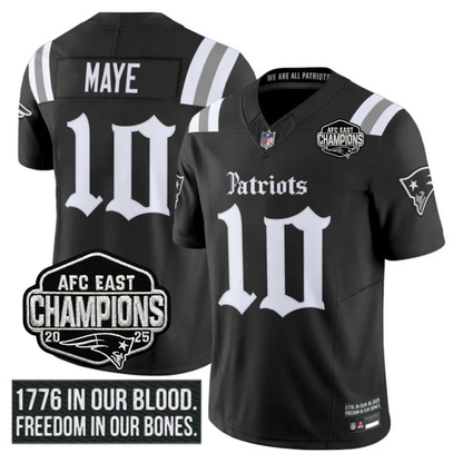 NE AFC East Champions Patch Vapor Limited Jersey - All Stitched n3