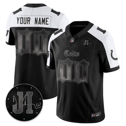 Custom IND 'Dark Gothic' Vapor Limited Jersey - Jim Irsay Patch - All Stitched