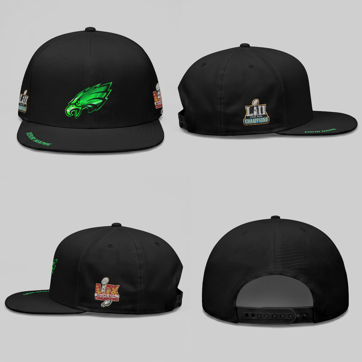 Philadelphia Eagles Fangear Custom Snapback Cap - Printed-NHM
