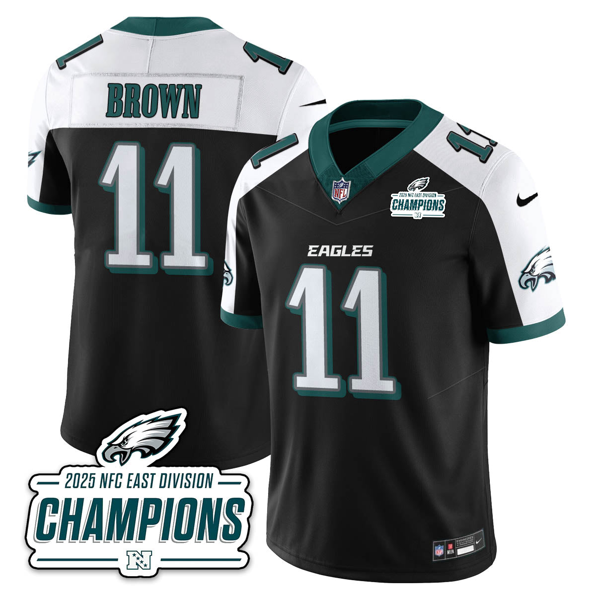 PHI NFC East Champions Vapor Limited Jersey - All Stitched