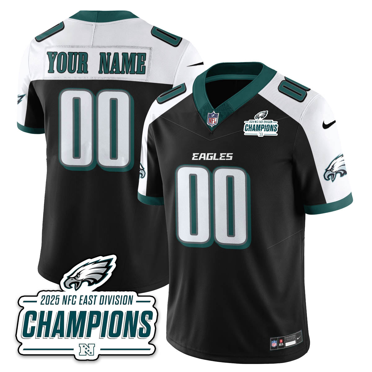 PHI NFC East Champions Vapor Limited Jersey - All Stitched