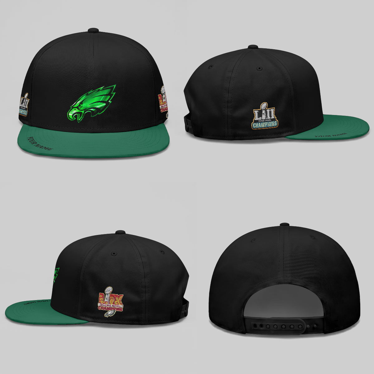 Philadelphia Eagles Fangear Custom Snapback Cap - Printed-NHM