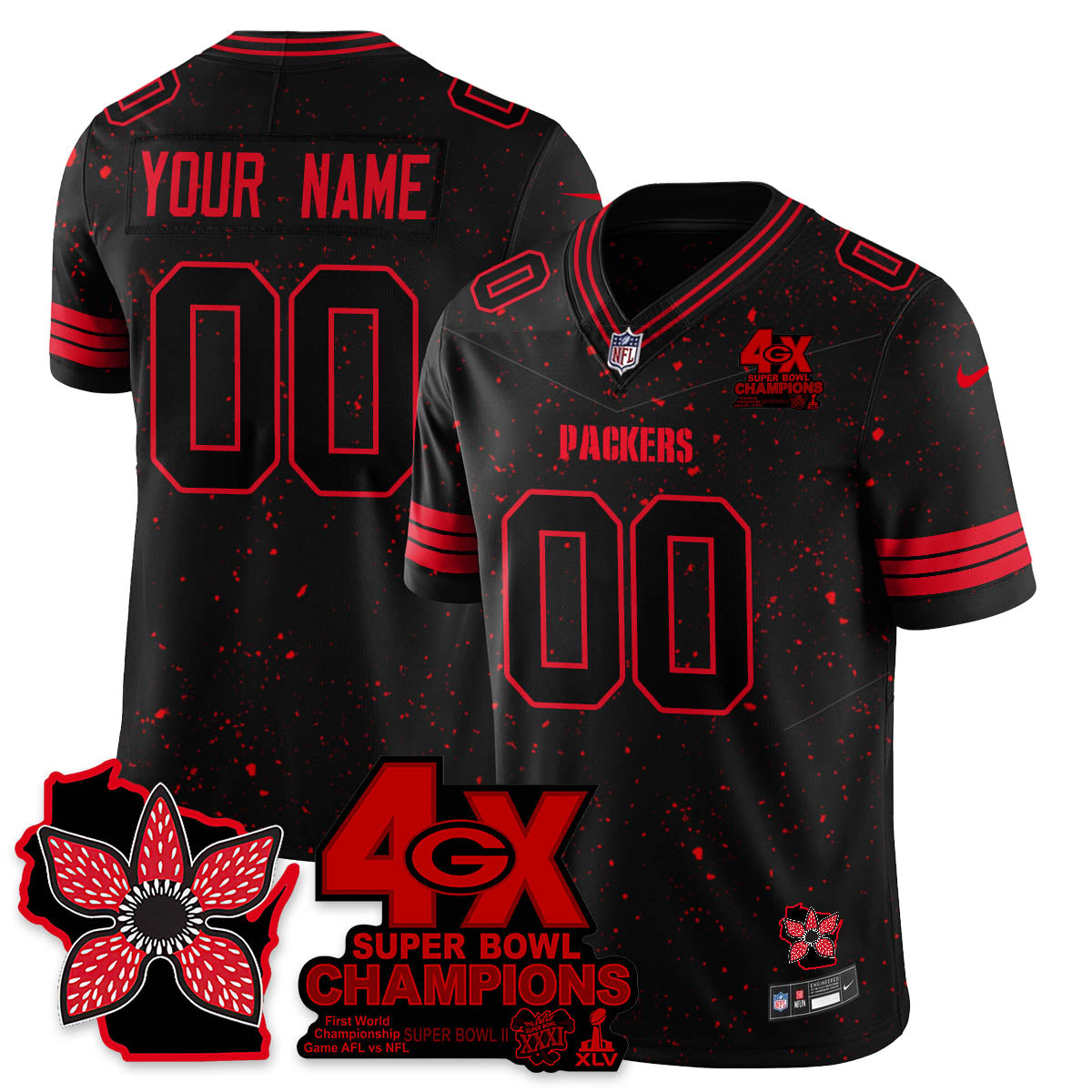 GB 'Stranger Things Edition' Vapor Limited Custom Jersey - All Stitched