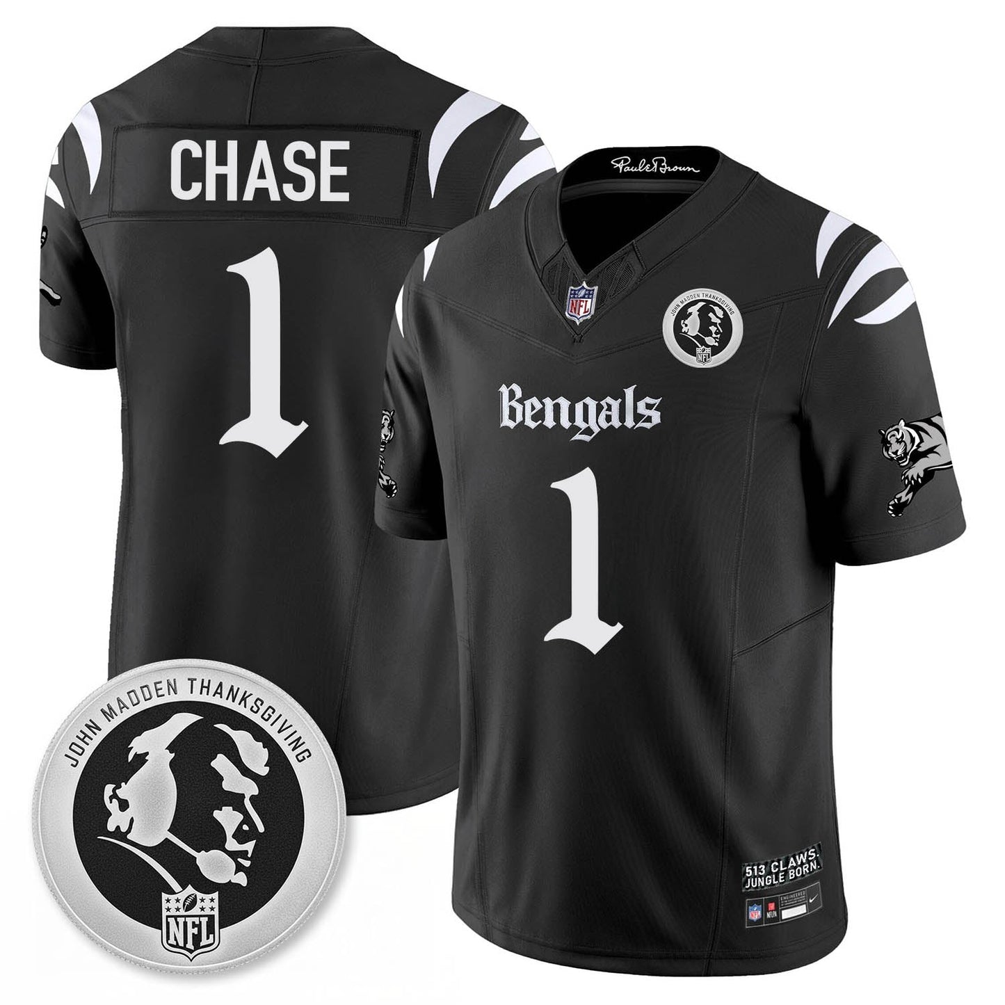 CIN Gothic Vapor Limited Jersey - John Madden Patch - All Stitched