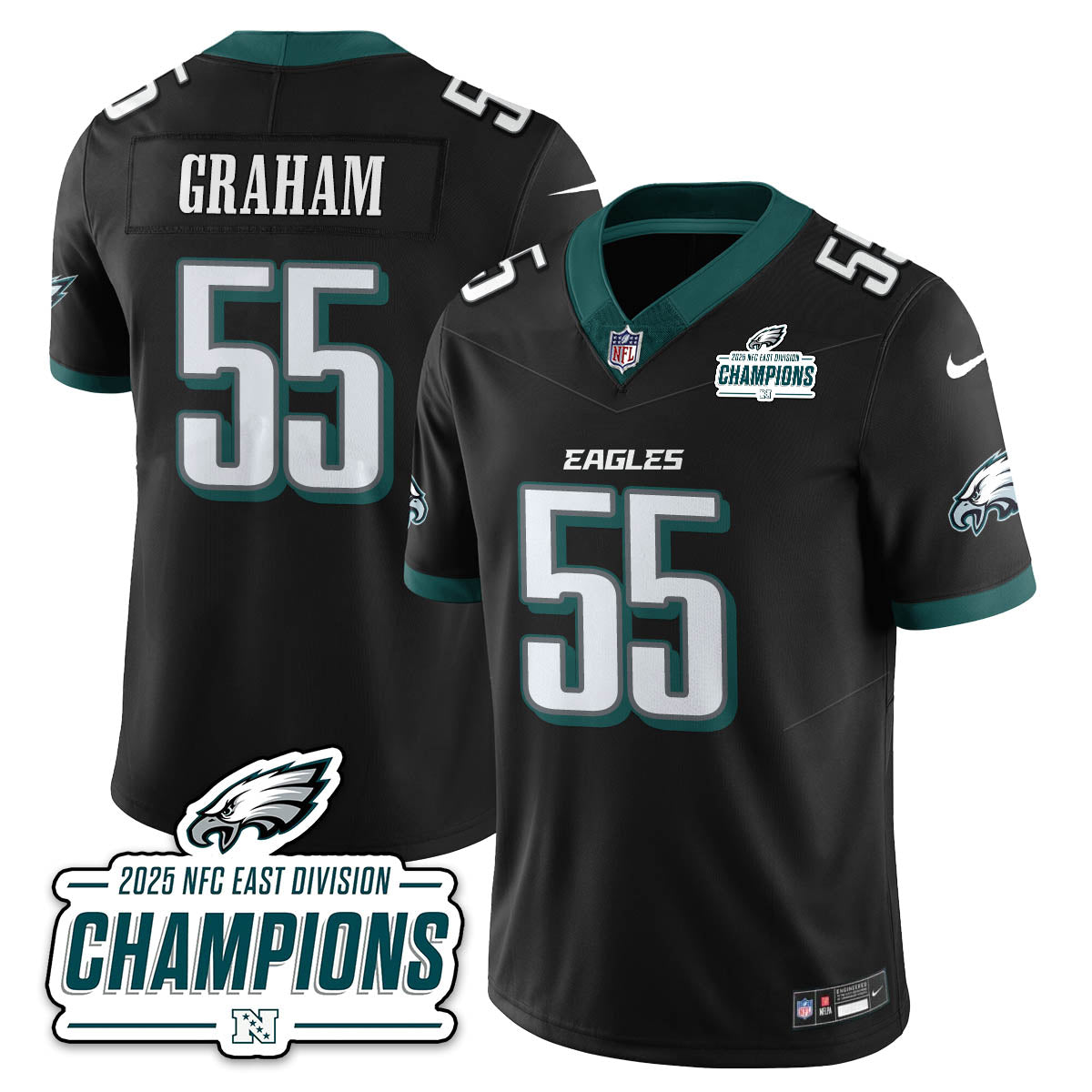 PHI NFC East Champions Vapor Limited Jersey - All Stitched