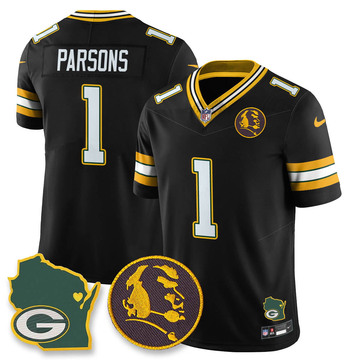 GB Vapor Limited Jersey - John Madden Patch - All Stitched