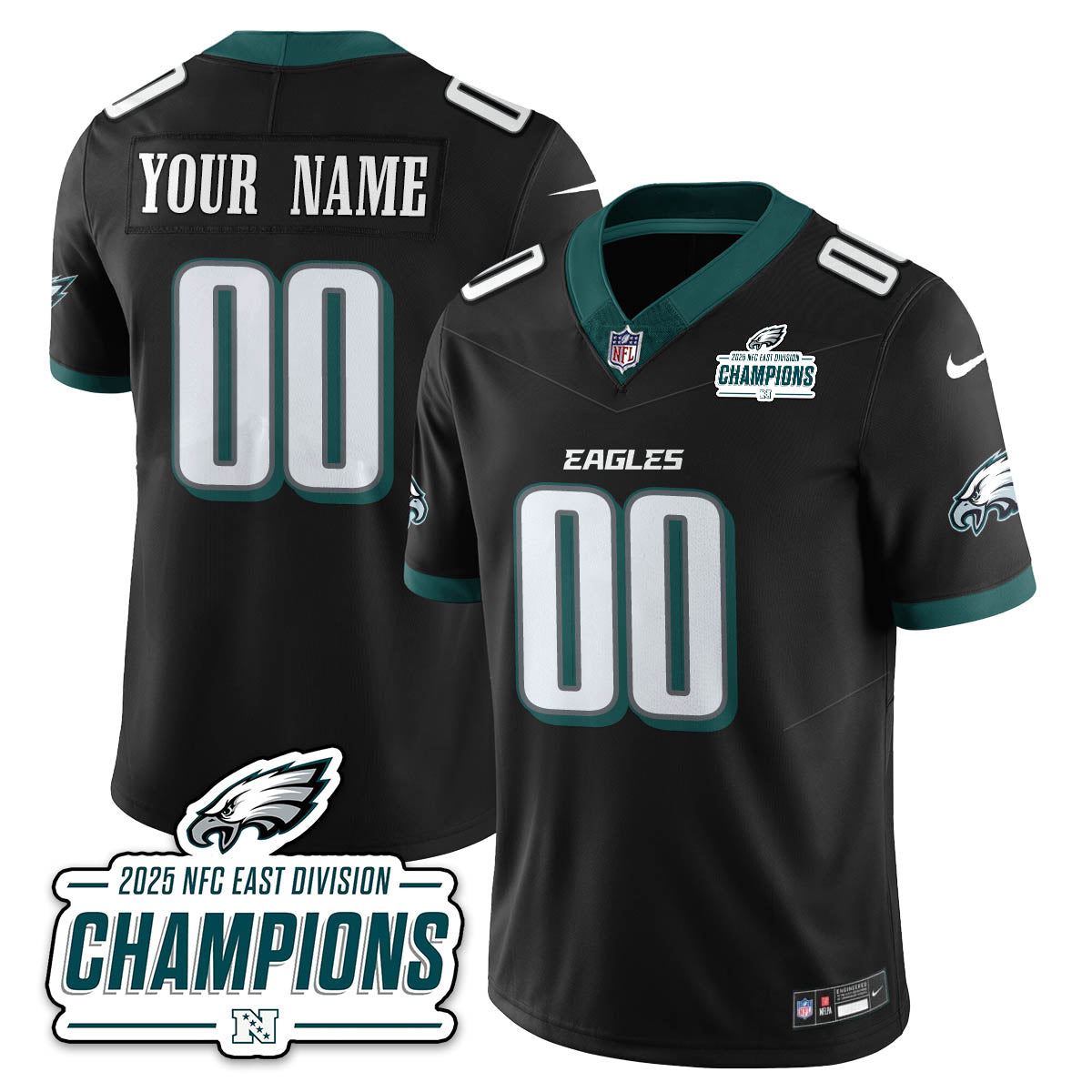 PHI NFC East Champions Vapor Limited Jersey - All Stitched