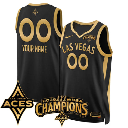 Las Vegas Aces 2025 WNBA Championship Custom Jersey - All Stitched