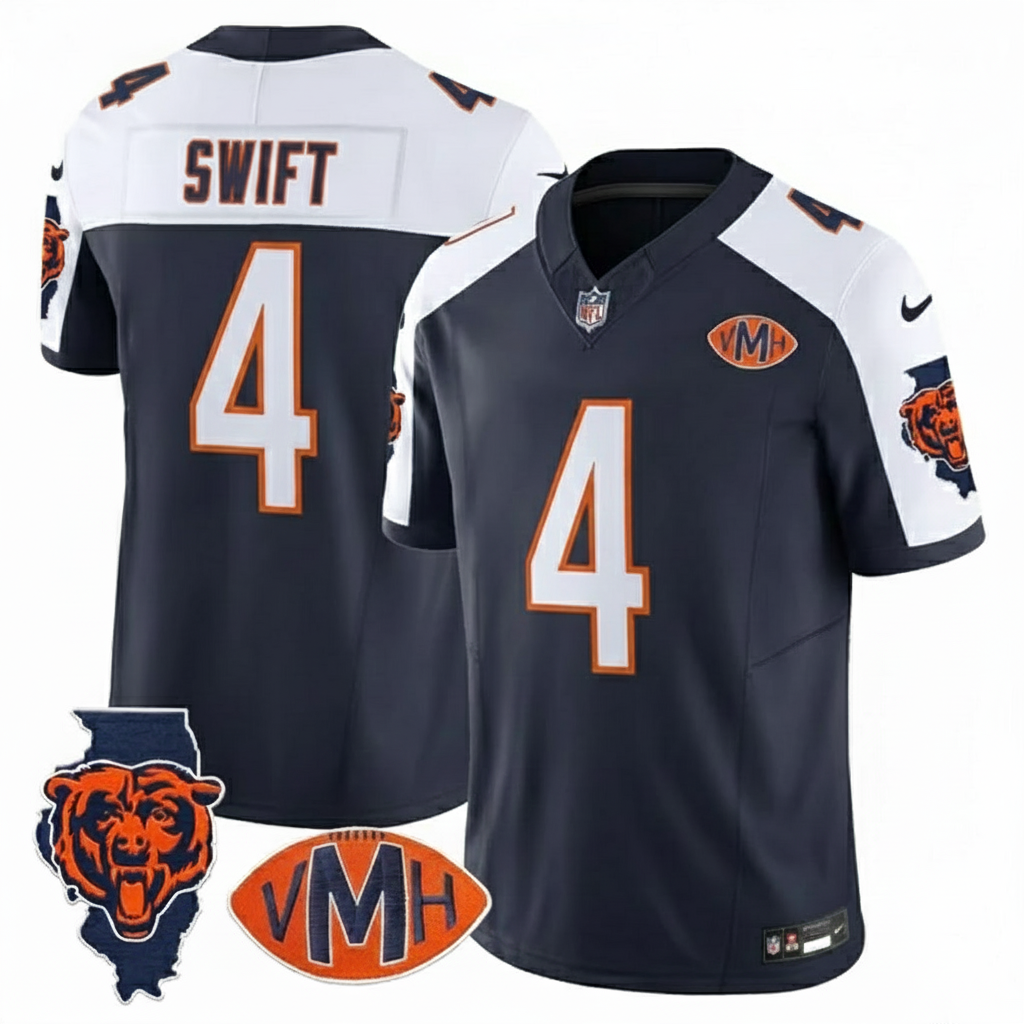 CHI Virginia McCaskey Memorial Patch Vapor Jersey - All Stitched
