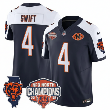 CHI 2025 NFC North Champions Patch Jersey V2 - All Stitched