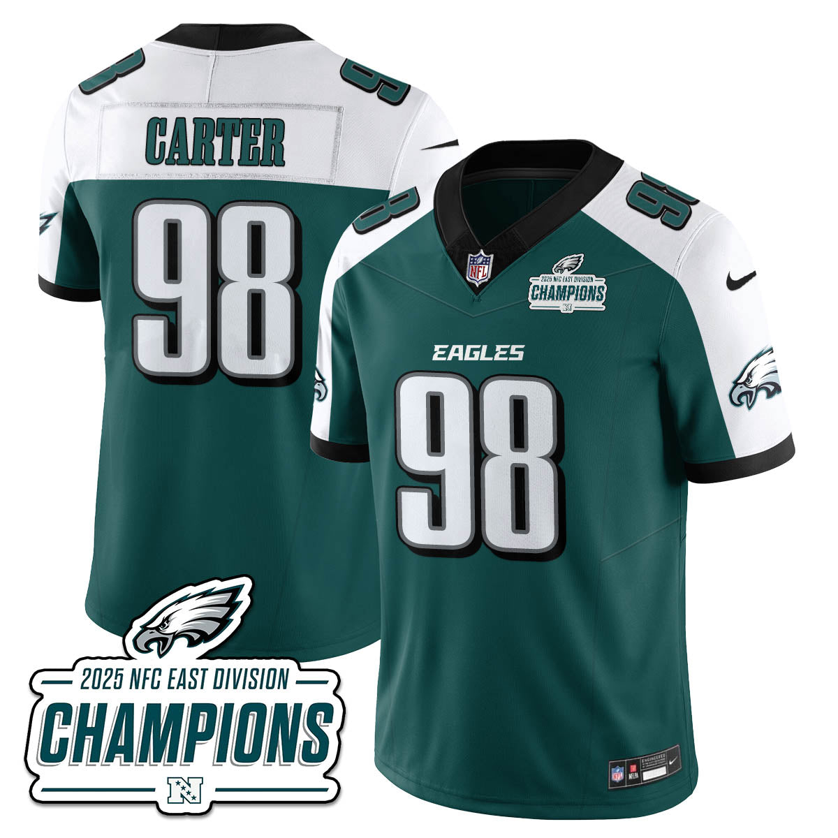 PHI NFC East Champions Vapor Limited Jersey - All Stitched