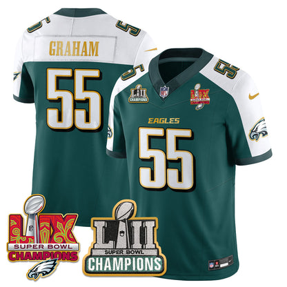 PHI LII-LIX Super Bowl Champions Vapor Limited Gold Jersey - All Stitched
