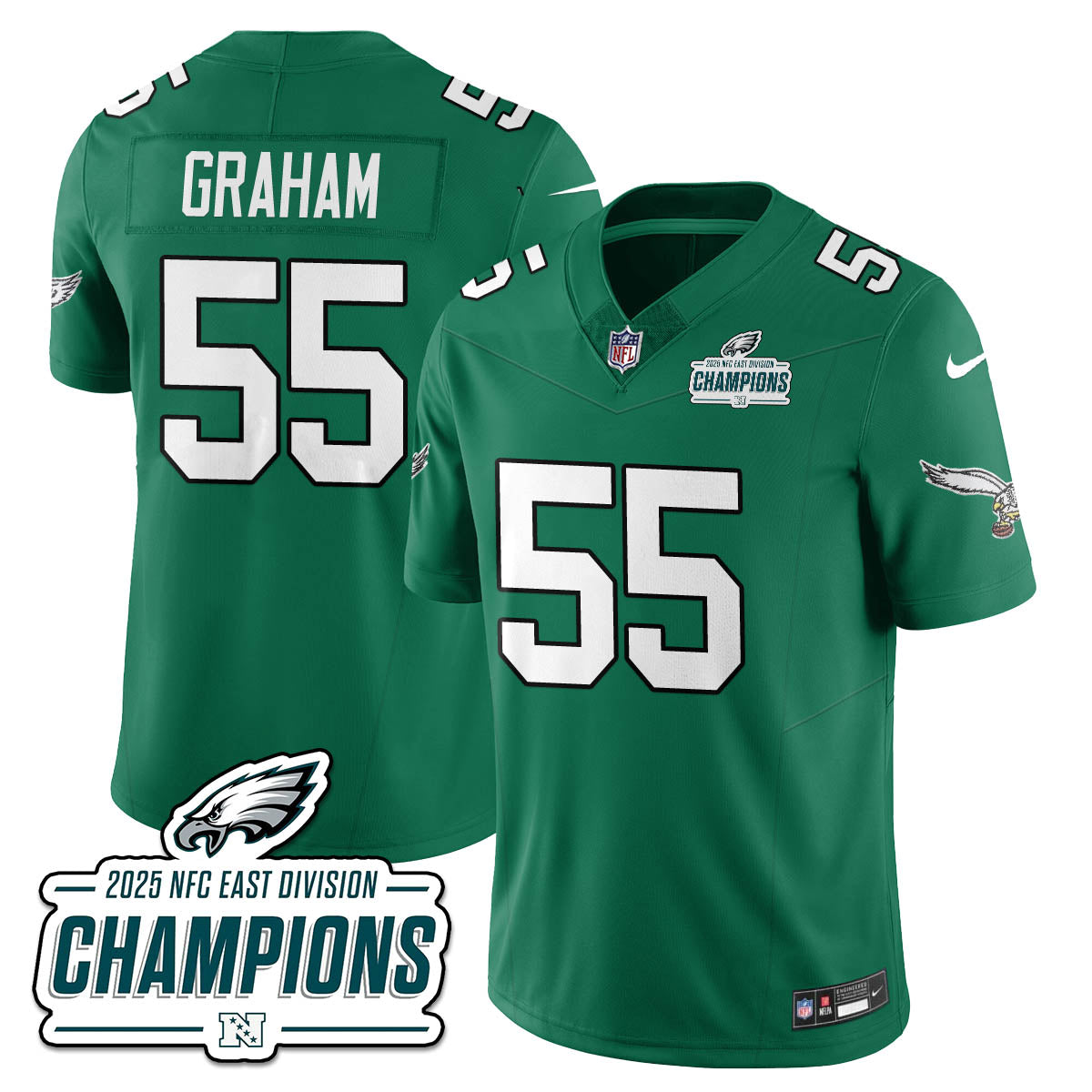 PHI NFC East Champions Vapor Limited Jersey - All Stitched