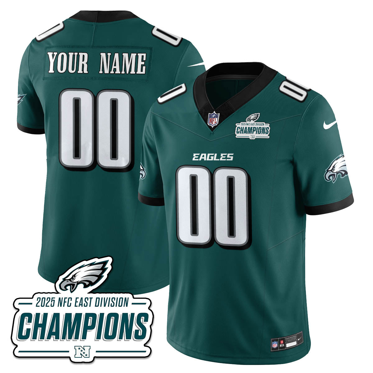 PHI NFC East Champions Vapor Limited Jersey - All Stitched