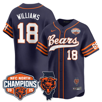 CHI  NFC North Division Champions Vapor Limited Baseball Jersey - All Stitched