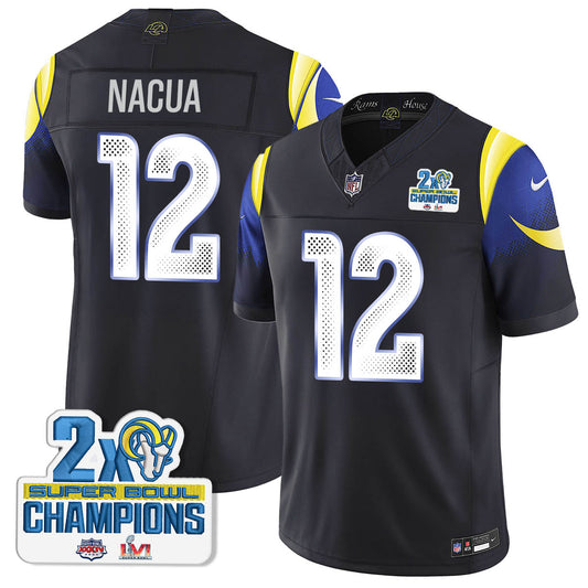 LAR 2-Time Champions Patch Vapor Limited Jersey - All Stitched 1