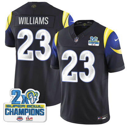 LAR 2-Time Champions Patch Vapor Limited Jersey - All Stitched 1
