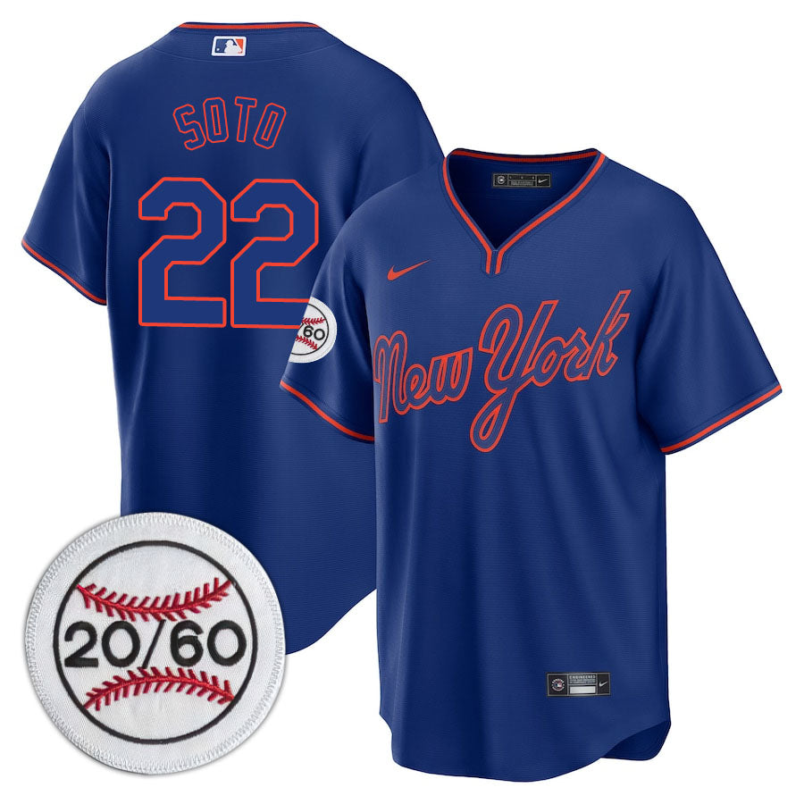 NYM Limited Jersey - 2001 Patch - All Stitched