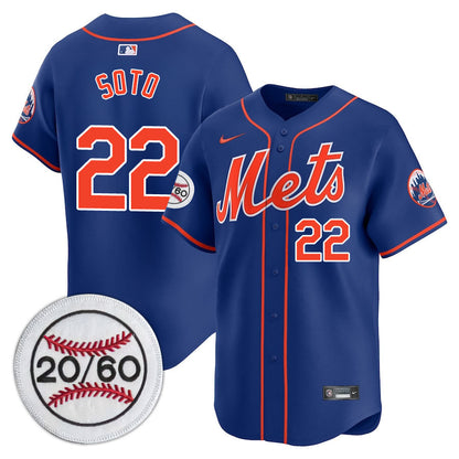NYM Limited Jersey - 2001 Patch - All Stitched