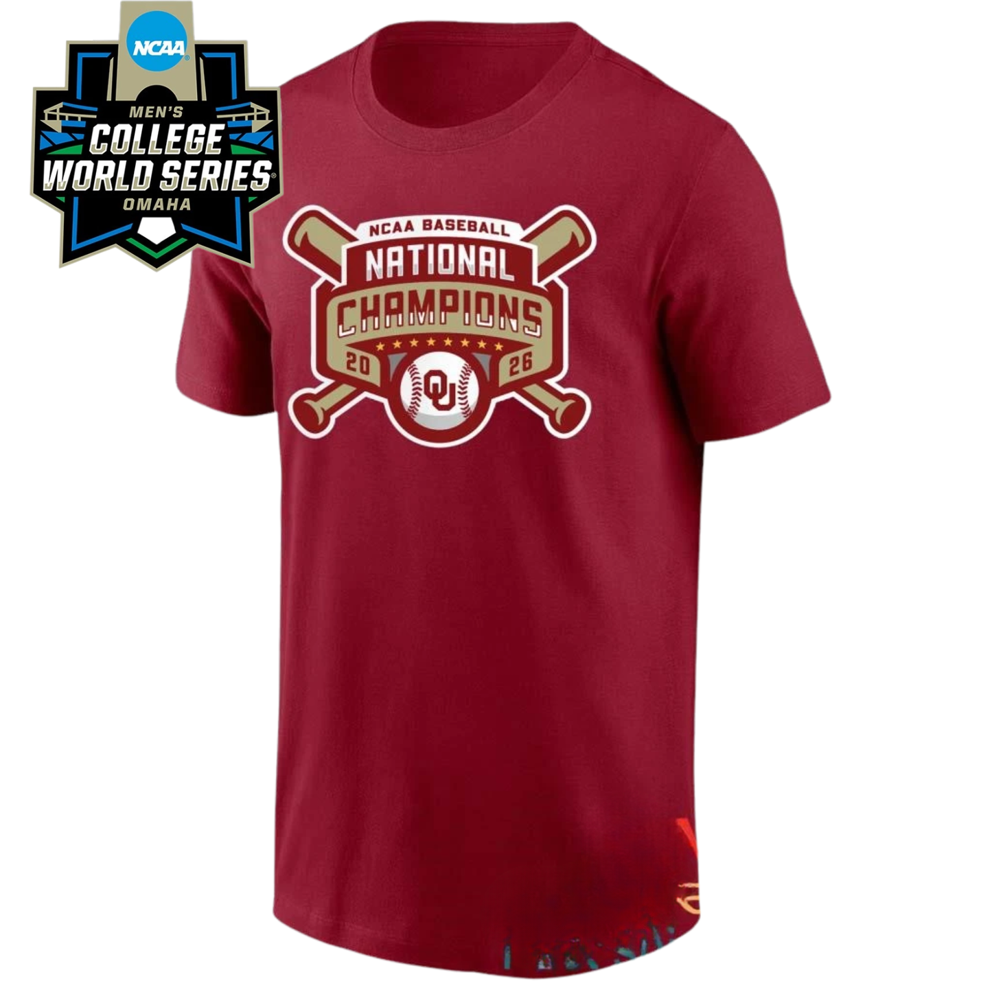 Oklahoma Sooners 2026 NCAA Men’s Baseball National Champions One Side T-Shirt V2