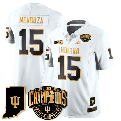 Indiana H Vapor Limited Football Gold Jersey - Big 10 Champions - All Stitched