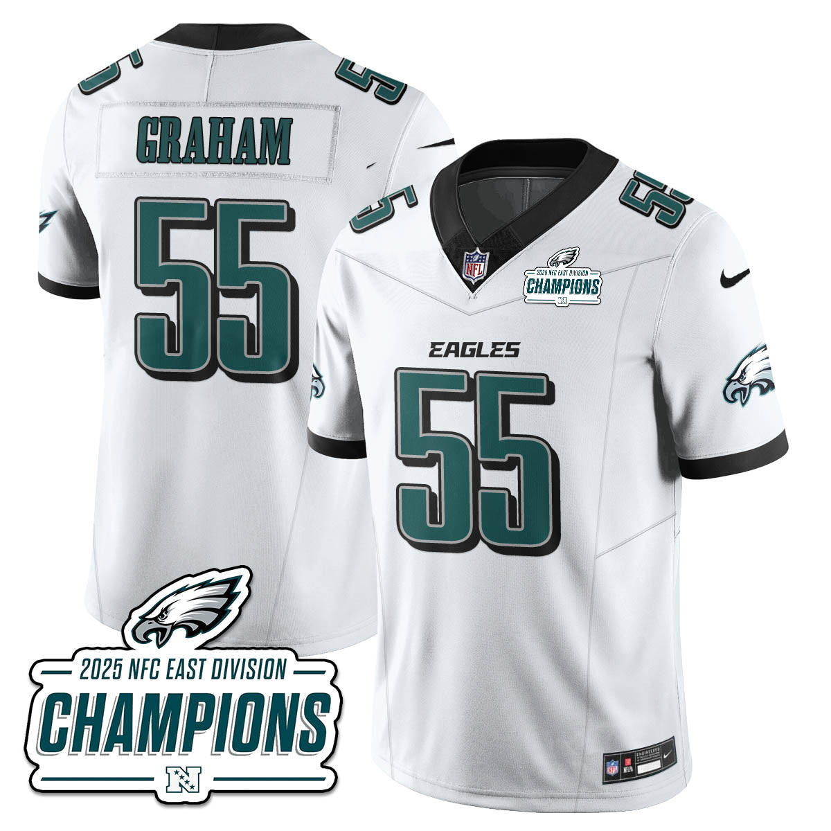 PHI NFC East Champions Vapor Limited Jersey - All Stitched