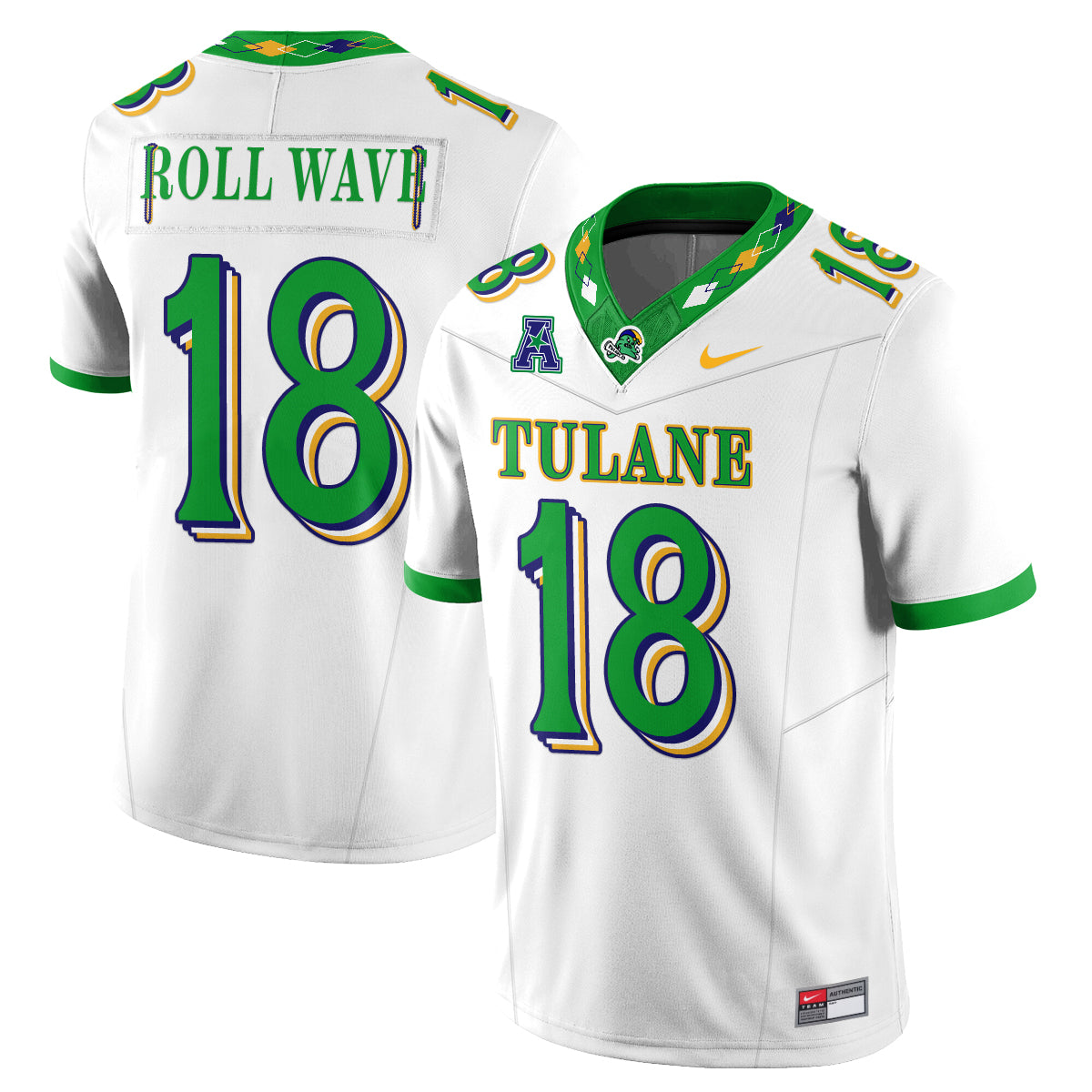 Tulane Green Wave 2026 City Football Vapor Jersey - Stitched