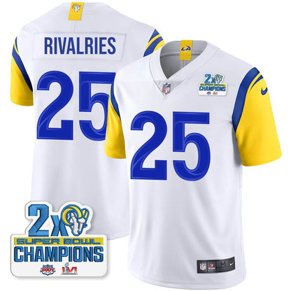 LAR 2-Time Champions Patch Vapor Limited Jersey - All Stitched 1