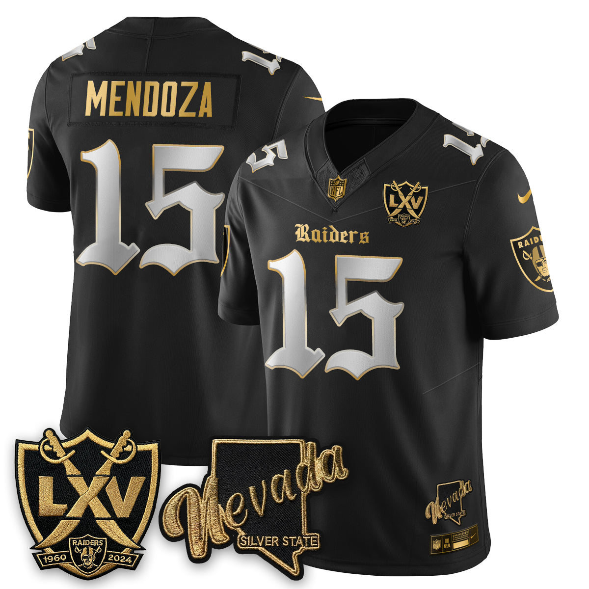 LVR Fernando Mendoza No.1 #15 Gothic Edition Jersey - All Stitched V2-NHM