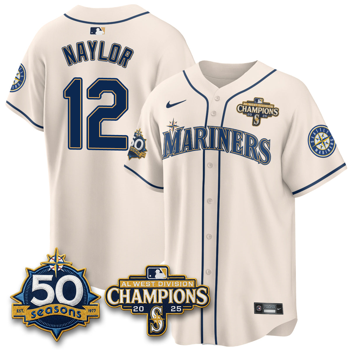 SEA Vapor Premier Limited Jersey - 50th Anniversary & AL West Division Champions - Steelheads Community Funds - All Stitched