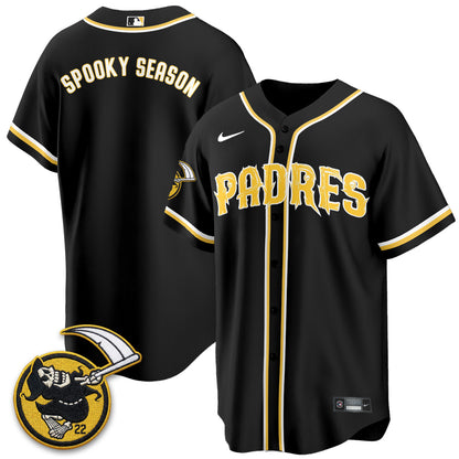 San Diego Padres x Grim Reaper Vapor Jersey - Stitched
