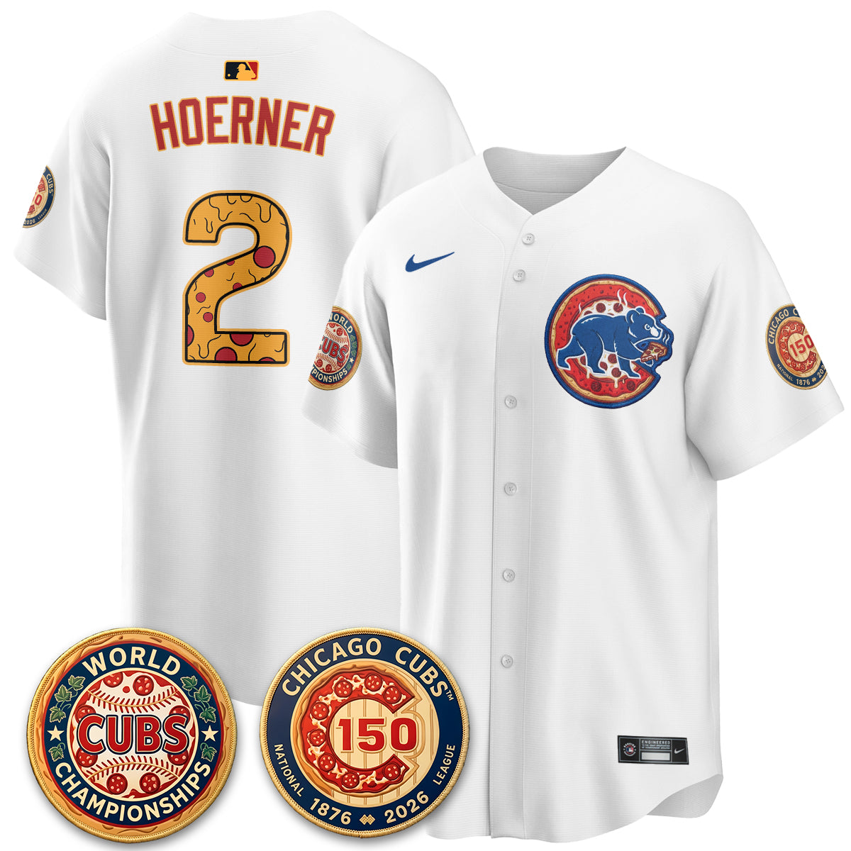 Chicago Cubs Deep Dish Pizza Vapor Limited Jersey - Stitched