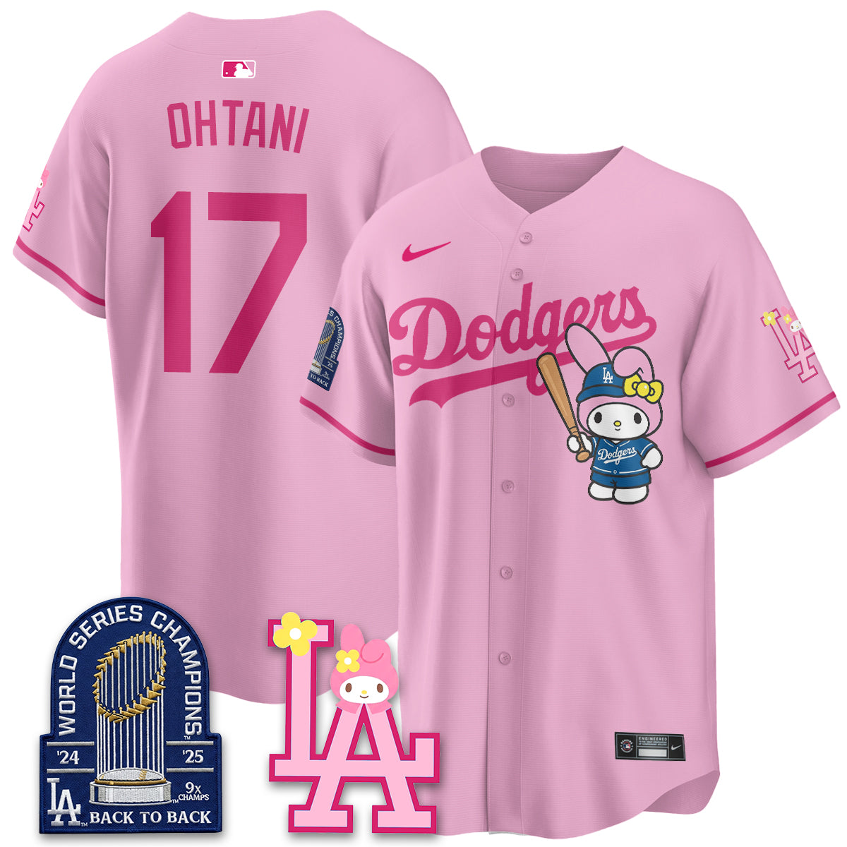 Los Angeles Dodgers My Melody Edition Vapor Jersey - Stitched
