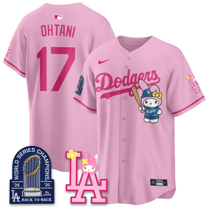 Los Angeles Dodgers My Melody Edition Vapor Jersey - Stitched