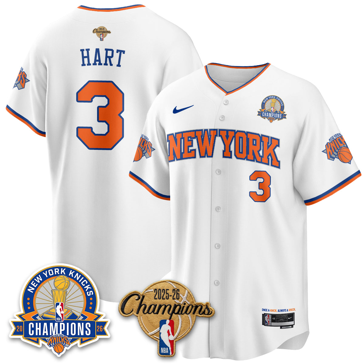 New York Knicks 2026 NBA Champions Special Edition Vapor Jersey V2- Stitched