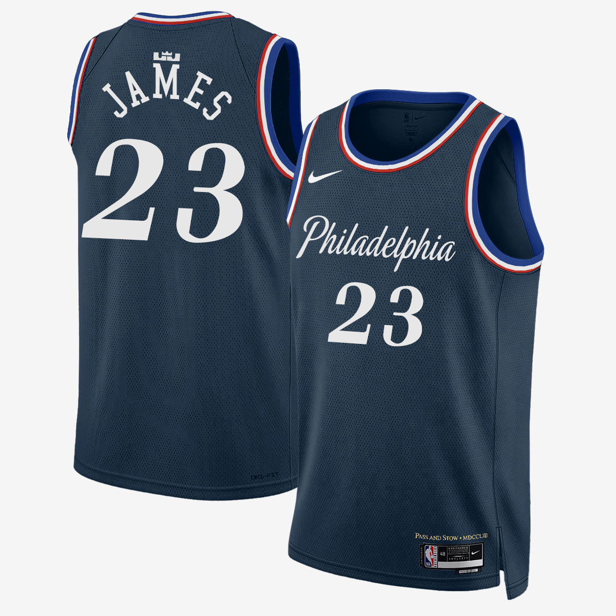 Philadelphia 76ers LeBron James #23 Vapor Jersey - Stitched