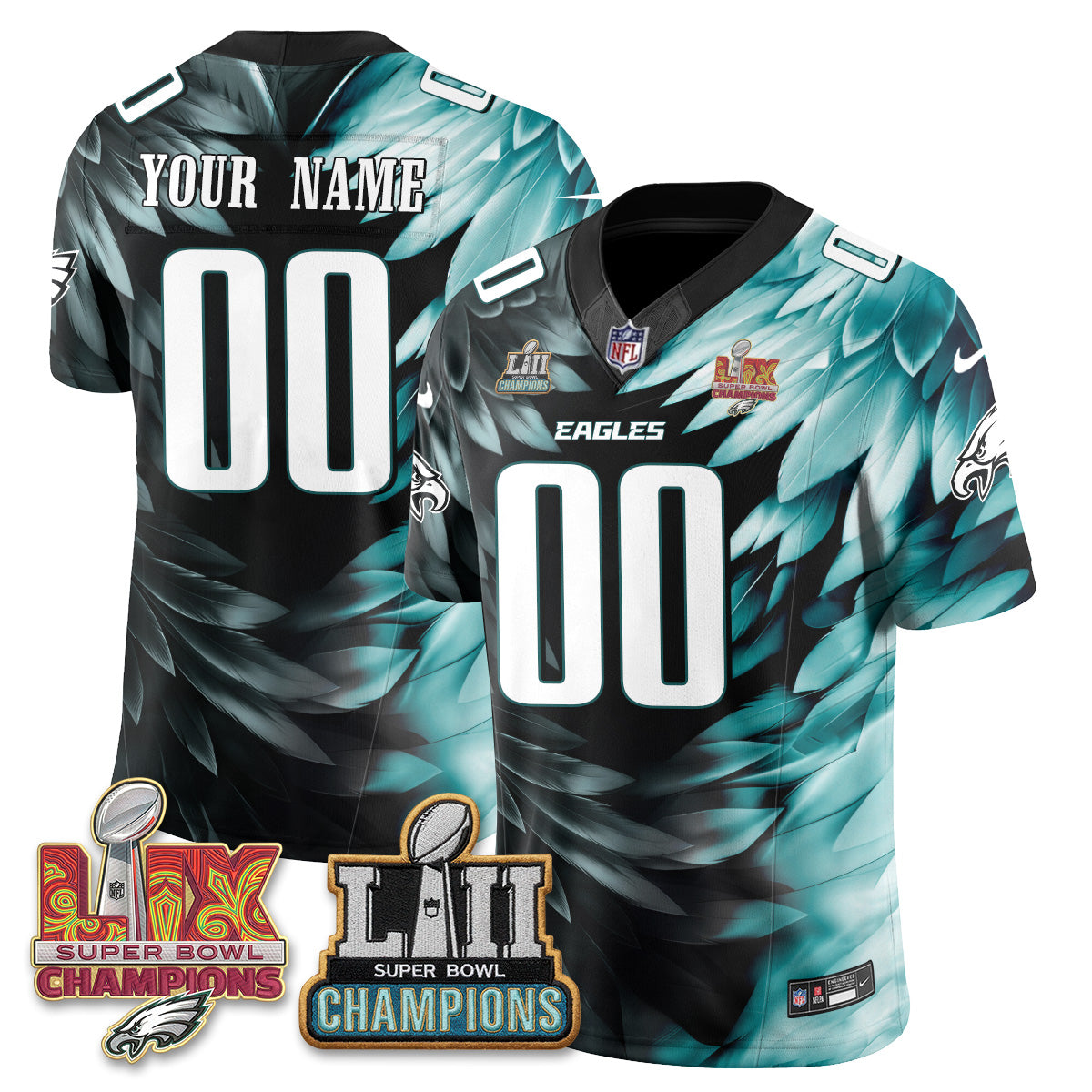 Philadelphia Eagles Fangear Edition Vapor Custom Jersey - Stitched-NHM
